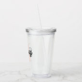 Modern gepersonaliseerd monogram en naam Pastel Pi Acryl Drinkbeker (Links)