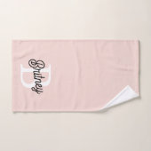 Modern gepersonaliseerd monogram en naam Pastel Pi Bad Handdoek (Handdoek)