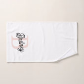 Modern gepersonaliseerd monogram en naam Pastel Pi Bad Handdoek (Handdoek)