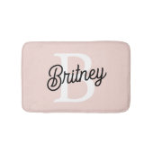 Modern gepersonaliseerd monogram en naam Pastel Pi Badmat (Voorkant)