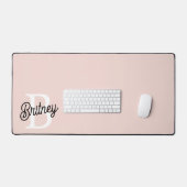 Modern gepersonaliseerd monogram en naam Pastel Pi Bureaumat (Keyboard & Muis)