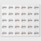 Modern gepersonaliseerd monogram en naam Pastel Pi Cadeaupapier (Vlak)