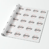 Modern gepersonaliseerd monogram en naam Pastel Pi Cadeaupapier (Uitgerold)