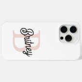 Modern gepersonaliseerd monogram en naam Pastel Pi Case-Mate iPhone Case (Achterkant (horizontaal))