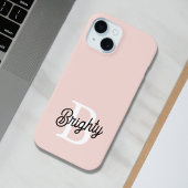 Modern gepersonaliseerd monogram en naam Pastel Pi Case-Mate iPhone Case