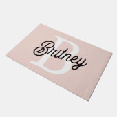 Modern gepersonaliseerd monogram en naam Pastel Pi Deurmat (Schuin)