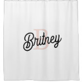 Modern gepersonaliseerd monogram en naam Pastel Pi Douchegordijn (Voorkant)