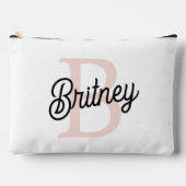 Modern gepersonaliseerd monogram en naam Pastel Pi Etui (Voorkant)