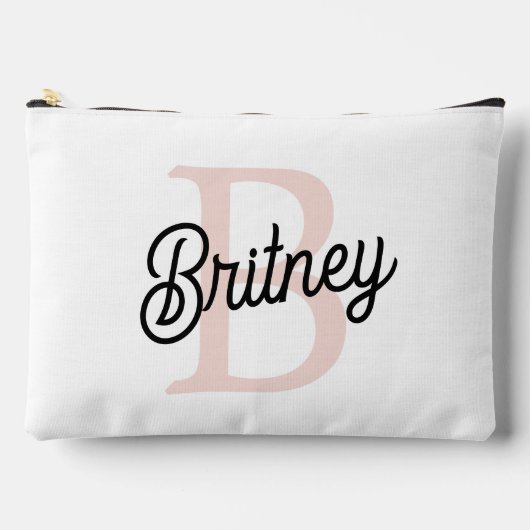 Modern gepersonaliseerd monogram en naam Pastel Pi Etui (Voorkant)