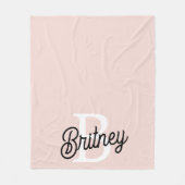 Modern gepersonaliseerd monogram en naam Pastel Pi Fleece Deken (Voorkant)