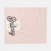 Modern gepersonaliseerd monogram en naam Pastel Pi Fleece Deken (Voorkant (Horizontaal))