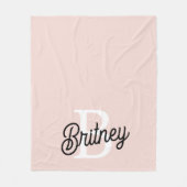 Modern gepersonaliseerd monogram en naam Pastel Pi Fleece Deken (Voorkant)