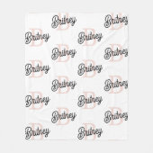 Modern gepersonaliseerd monogram en naam Pastel Pi Fleece Deken (Voorkant)