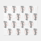 Modern gepersonaliseerd monogram en naam Pastel Pi Fleece Deken (Voorkant (Horizontaal))