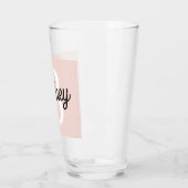 Modern gepersonaliseerd monogram en naam Pastel Pi Glas (Links)