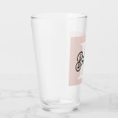 Modern gepersonaliseerd monogram en naam Pastel Pi Glas (Rechts)