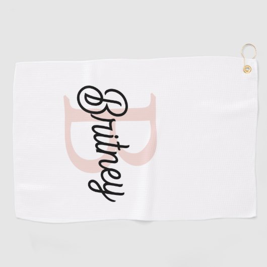 Modern gepersonaliseerd monogram en naam Pastel Pi Golfhanddoek (Horizontaal)