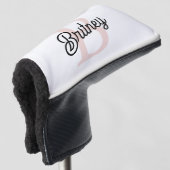 Modern gepersonaliseerd monogram en naam Pastel Pi Golfheadcover (3/4 voorkant)
