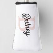 Modern gepersonaliseerd monogram en naam Pastel Pi Golfheadcover (Draai 90)