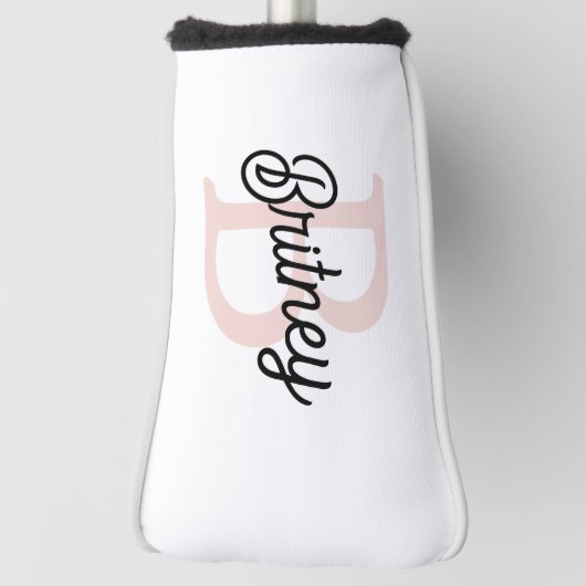 Modern gepersonaliseerd monogram en naam Pastel Pi Golfheadcover (Draai 90)