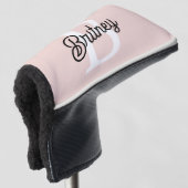 Modern gepersonaliseerd monogram en naam Pastel Pi Golfheadcover (3/4 voorkant)