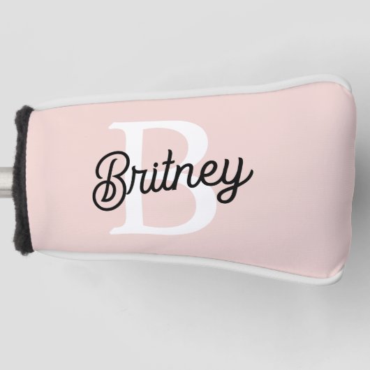 Modern gepersonaliseerd monogram en naam Pastel Pi Golfheadcover (Voorkant)