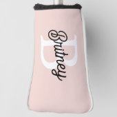 Modern gepersonaliseerd monogram en naam Pastel Pi Golfheadcover (Draai 90)