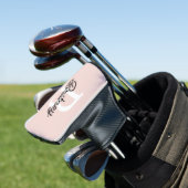 Modern gepersonaliseerd monogram en naam Pastel Pi Golfheadcover (Insitu)