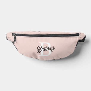 Modern gepersonaliseerd monogram en naam Pastel Pi Heuptasje
