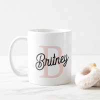 Modern gepersonaliseerd monogram en naam Pastel Pi