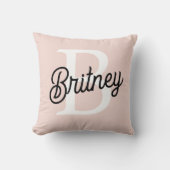 Modern gepersonaliseerd monogram en naam Pastel Pi Kussen (Voorkant)