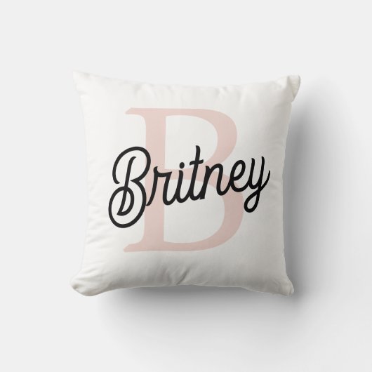 Modern gepersonaliseerd monogram en naam Pastel Pi Kussen (Voorkant)