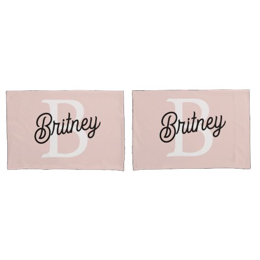Modern gepersonaliseerd monogram en naam Pastel Pi Kussensloop (Voorkant-Set)