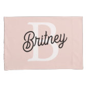 Modern gepersonaliseerd monogram en naam Pastel Pi Kussensloop (Voorkant-Rechts)