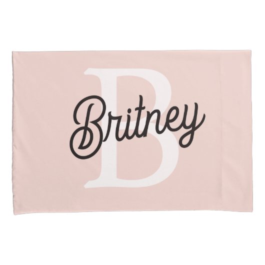 Modern gepersonaliseerd monogram en naam Pastel Pi Kussensloop (Voorkant-Rechts)