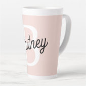 Modern gepersonaliseerd monogram en naam Pastel Pi Latte Mok (Rechterhoek)