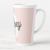 Modern gepersonaliseerd monogram en naam Pastel Pi Latte Mok (Rechts)