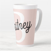 Modern gepersonaliseerd monogram en naam Pastel Pi Latte Mok (Rechterhoek)