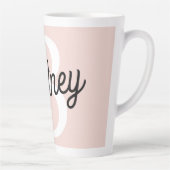 Modern gepersonaliseerd monogram en naam Pastel Pi Latte Mok (Rechts)