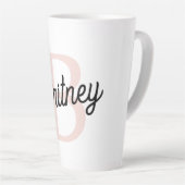 Modern gepersonaliseerd monogram en naam Pastel Pi Latte Mok (Rechterhoek)