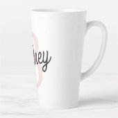 Modern gepersonaliseerd monogram en naam Pastel Pi Latte Mok (Rechts)