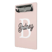 Modern gepersonaliseerd monogram en naam Pastel Pi Mini Klembord (Angled2)