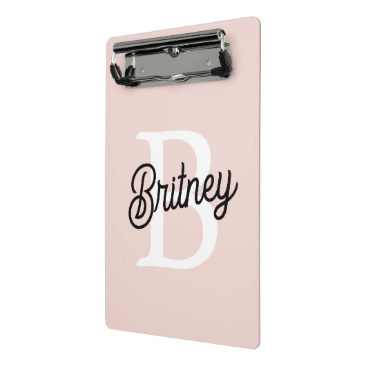 Modern gepersonaliseerd monogram en naam Pastel Pi Mini Klembord (Angled2)