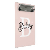 Modern gepersonaliseerd monogram en naam Pastel Pi Mini Klembord (Schuin)