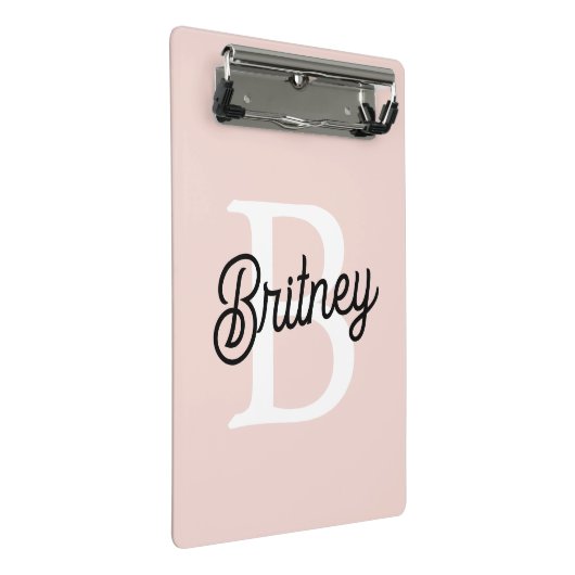 Modern gepersonaliseerd monogram en naam Pastel Pi Mini Klembord (Schuin)