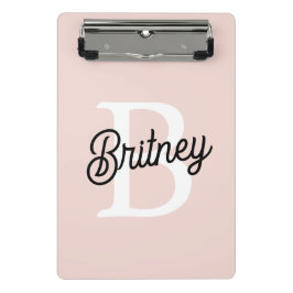 Modern gepersonaliseerd monogram en naam Pastel Pi Mini Klembord