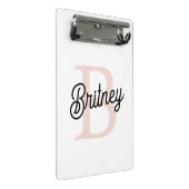 Modern gepersonaliseerd monogram en naam Pastel Pi Mini Klembord (Schuin)