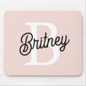 Modern gepersonaliseerd monogram en naam Pastel Pi Muismat (Voorkant)