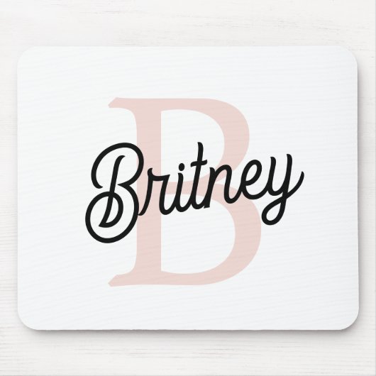 Modern gepersonaliseerd monogram en naam Pastel Pi Muismat (Voorkant)