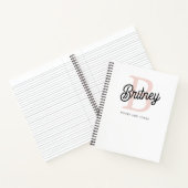 Modern gepersonaliseerd monogram en naam Pastel Pi Notitieboek (Binnen)